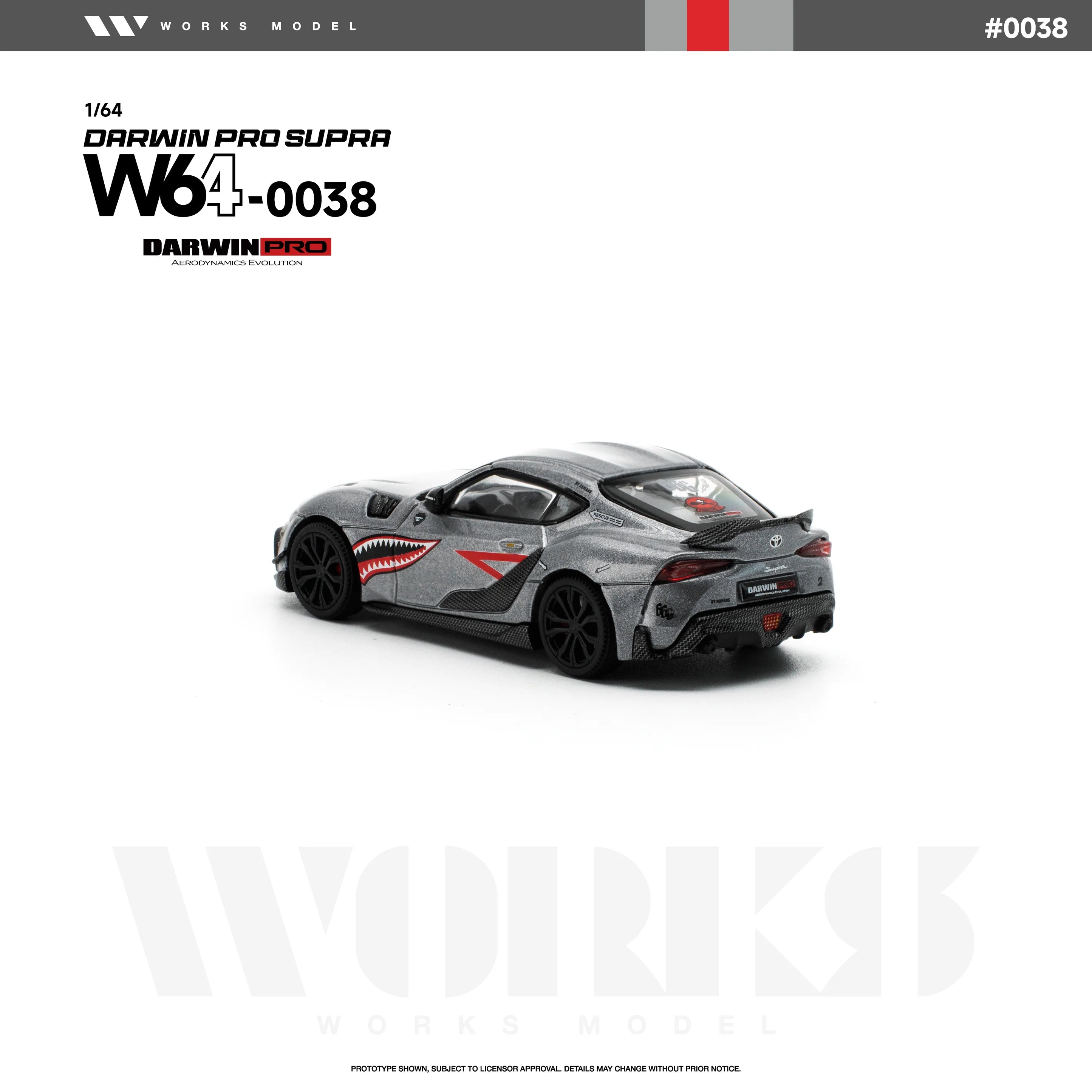 (PRE-ORDER 2026) WORKS 1:64 DarwinPRO Supra gris carbone W640038