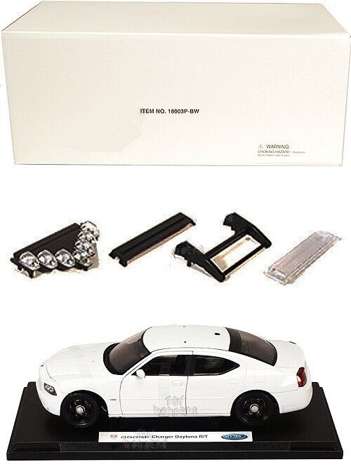 2006 Dodge Charger Daytona R/T UNMARKED POLICE CAR (WHITE) (Échelle-Scale 1:18)