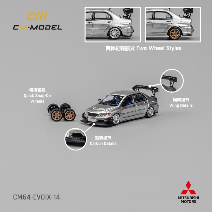 (PRE-ORDER 2025) Mitsubishi Lancer Evolution Voltex EVO IX-(Silver)