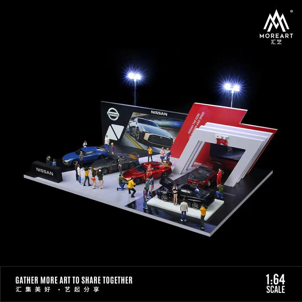 MoreArt 1:64 Stand d’exposition Nissan Auto Show Lighting Edition – MO925204