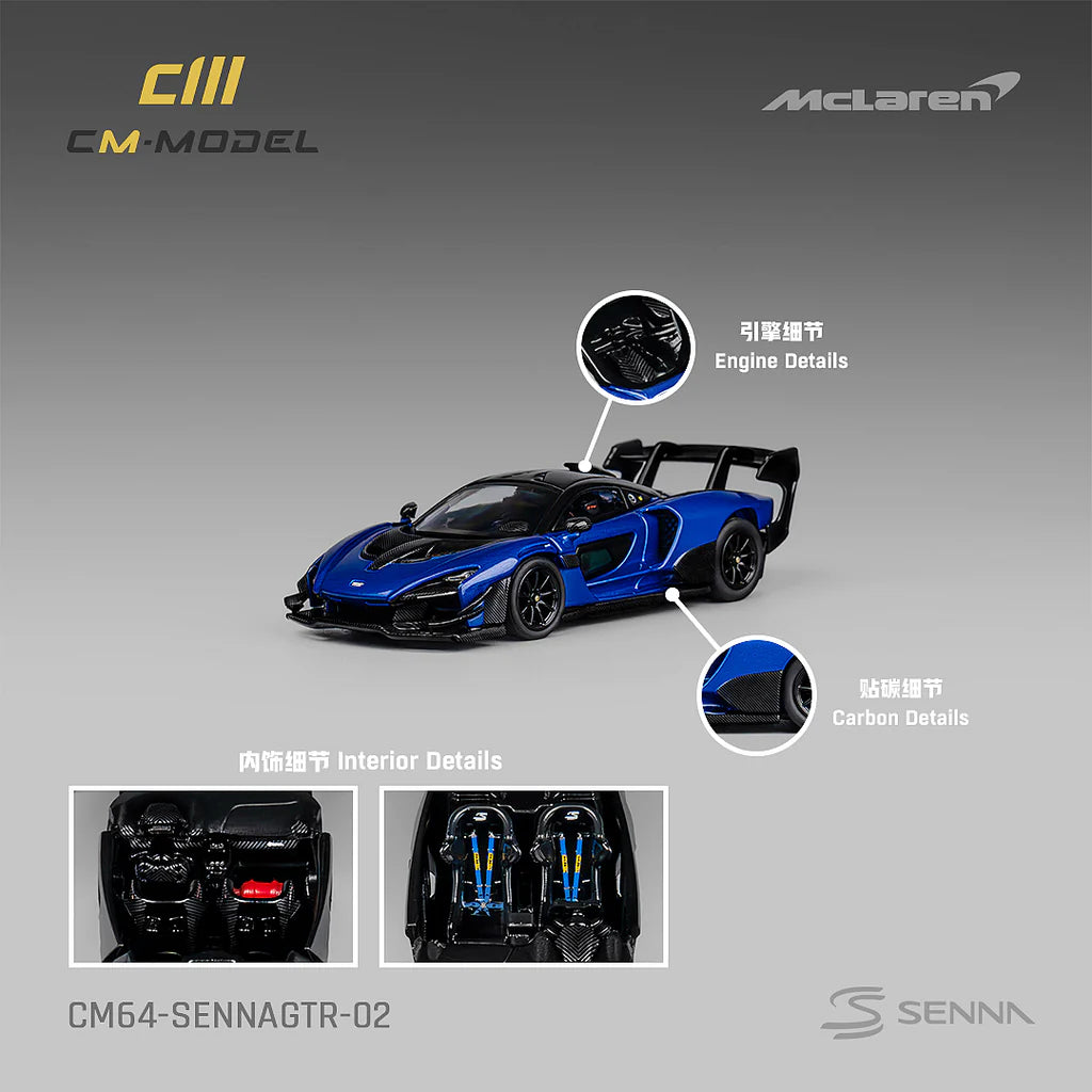 CM MODEL-McLaren Senna GTR- (Metallic Blue) CM64-SENNAGTR-02