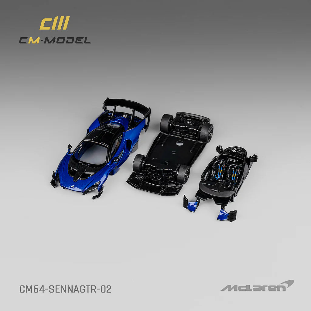 CM MODEL-McLaren Senna GTR- (Metallic Blue) CM64-SENNAGTR-02