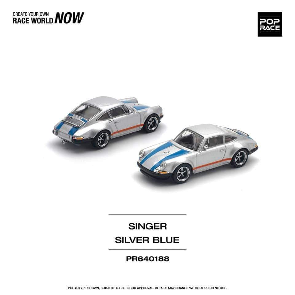 POPRACE- SINGER SILVER/BLUE PR640188