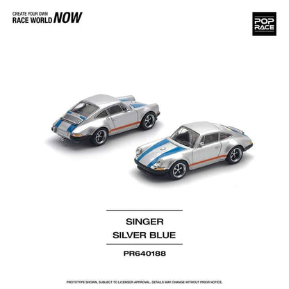 POPRACE- SINGER SILVER/BLUE PR640188
