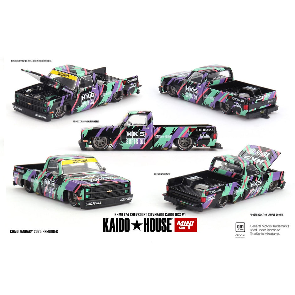 Kaido House x Mini GT - Chevrolet Silverado Kaido HKS V1  (KHMG174)
