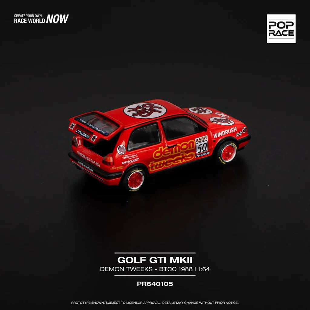POPRACE 1/64 - Volkswagen Golf GTI MKII - "Team Demon Tweeks BTCC 1988" - PR640105