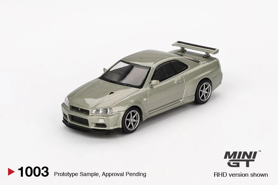 MINI GT- Nissan Skyline GT-R (R34) V-Spec II Nür MGT01003-BL