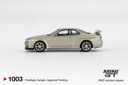 MINI GT- Nissan Skyline GT-R (R34) V-Spec II Nür MGT01003-BL