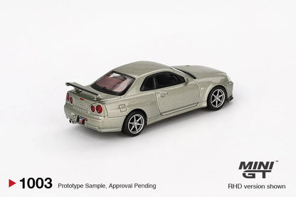 MINI GT- Nissan Skyline GT-R (R34) V-Spec II Nür MGT01003-BL