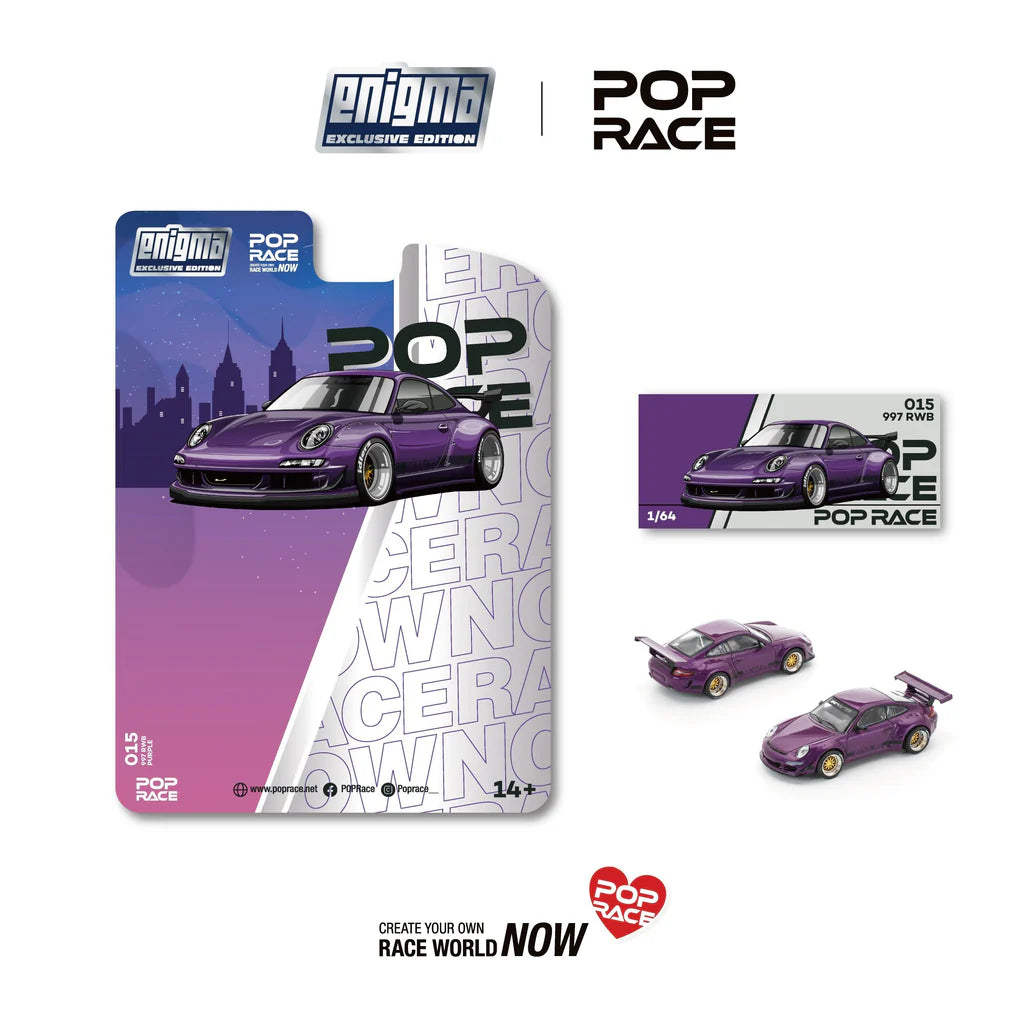 (PRE-0RDER 2025) POPRACE 1/64, RWB 997 Purple (enigma exclusive edition) PRE0015