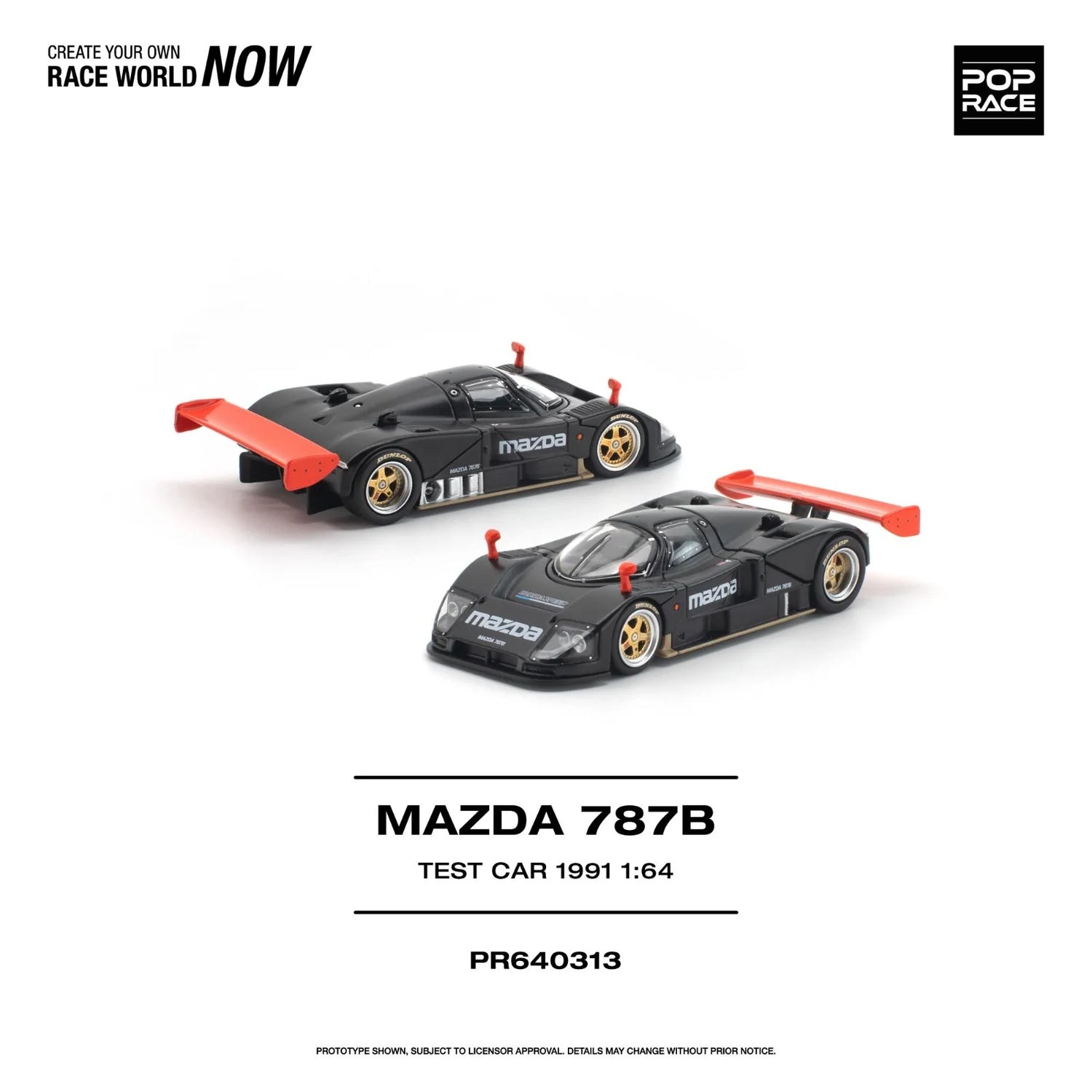 (PRE-ORDER 2026) POPRACE 1:64 Mazda 787B 1991 voiture d’essai PR640313