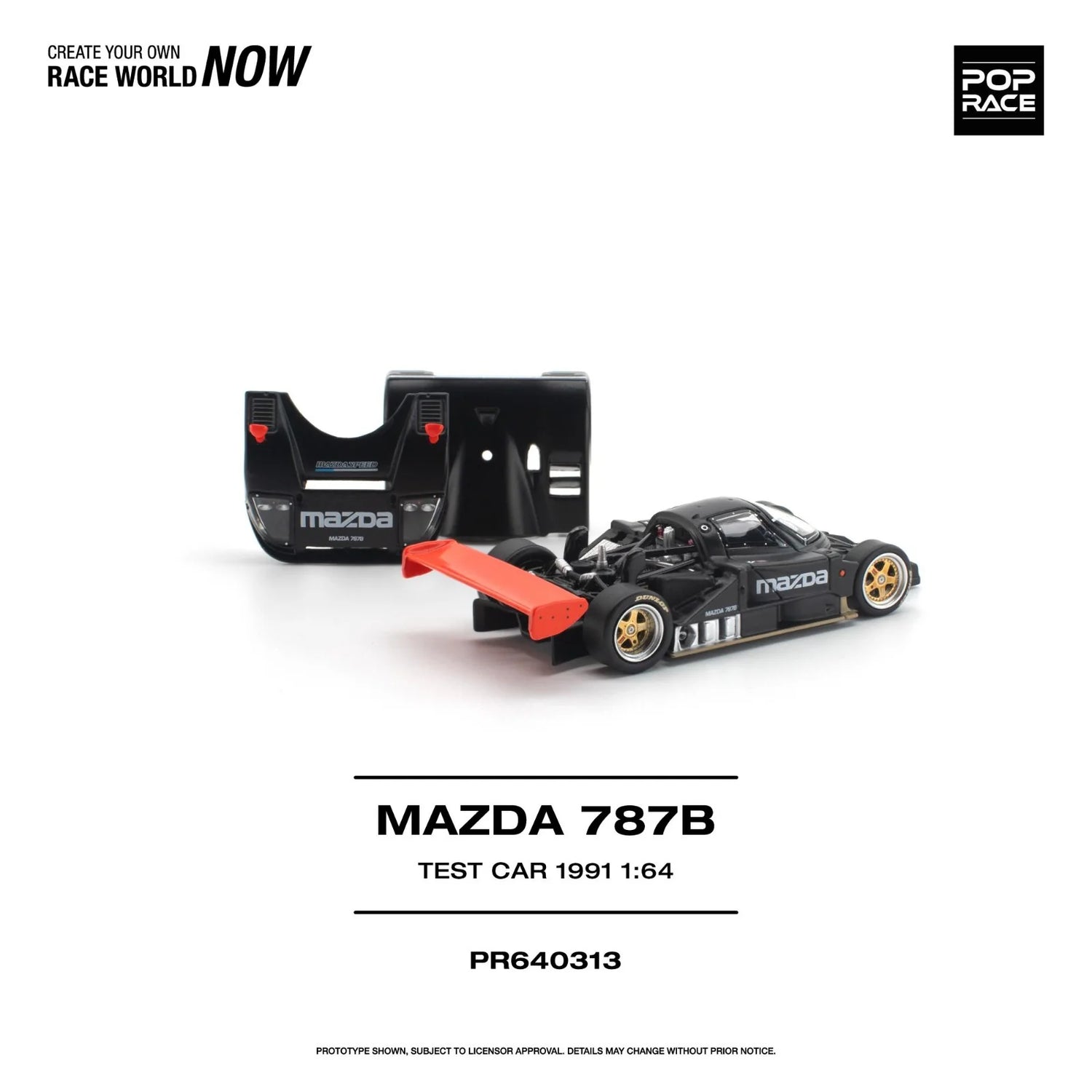 (PRE-ORDER 2026) POPRACE 1:64 Mazda 787B 1991 voiture d’essai PR640313
