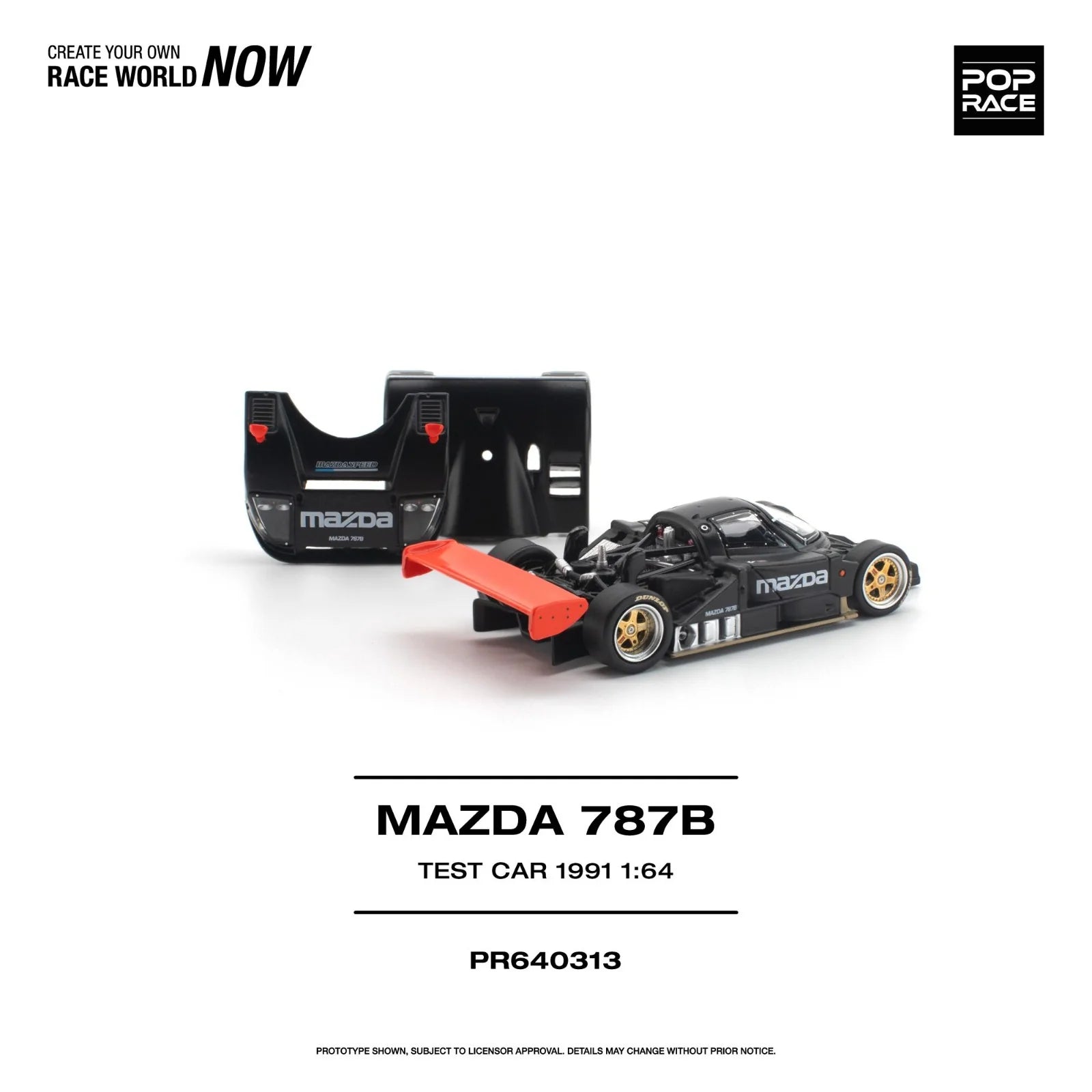 (PRE-ORDER 2026) POPRACE 1:64 Mazda 787B 1991 voiture d’essai PR640313