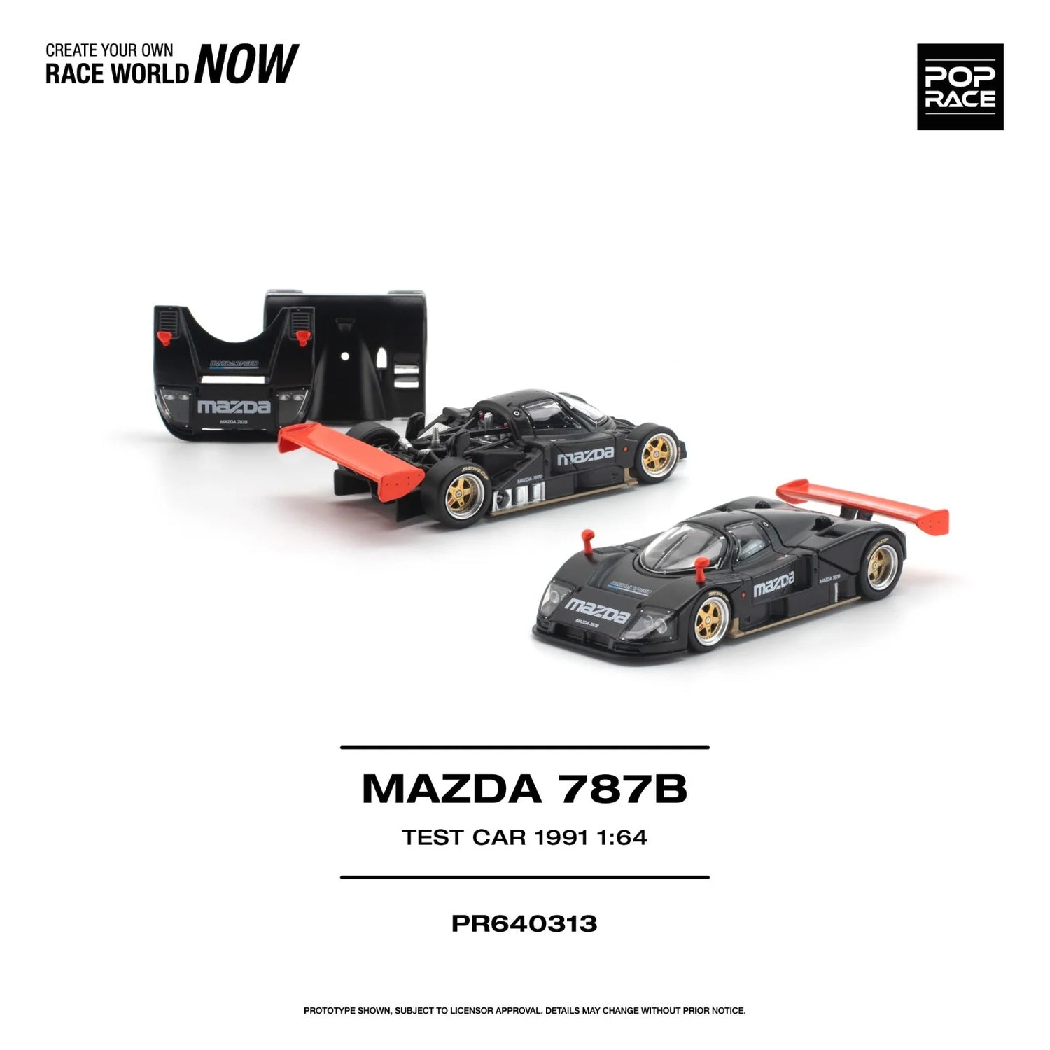 (PRE-ORDER 2026) POPRACE 1:64 Mazda 787B 1991 voiture d’essai PR640313