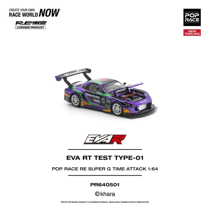 (PRE-ORDER 2026) POPRACE 1:64 EVA RT Test Type-01 POP RACE RE Super G Time Attack PR640501