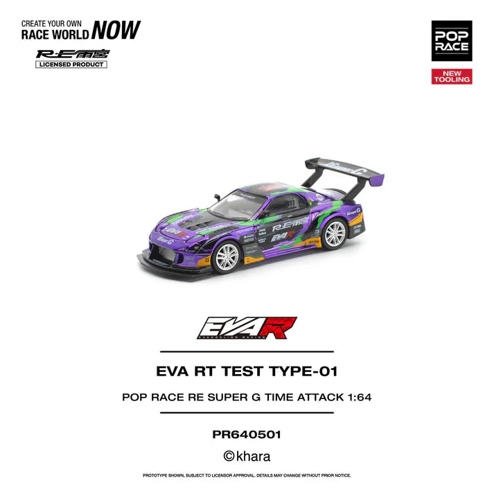 (PRE-ORDER 2026) POPRACE 1:64 EVA RT Test Type-01 POP RACE RE Super G Time Attack PR640501