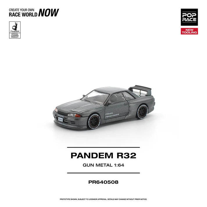 (PRE-ORDER 2026) POPRACE 1:64 PANDEM R32 Gun Metal New Tooling PR640508