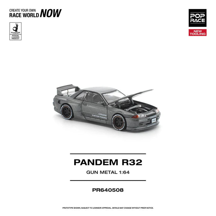 (PRE-ORDER 2026) POPRACE 1:64 PANDEM R32 Gun Metal New Tooling PR640508