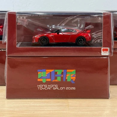 Motorhelix 1:64 Nissan GT-R (R35) Customized Candy Red – Hong Kong ToyCar Salon | VDX Exclusive – M63519DZ-PT