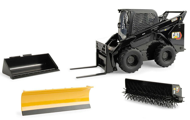 Caterpillar 272D3 Wheeled Skid Steer Loader in BLACK with Accessories