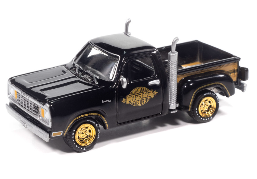 (1 par client) Dodge Midnite Express 1978 avec remorque fermée – Johnny Lightning 1:64 JLBT023-B