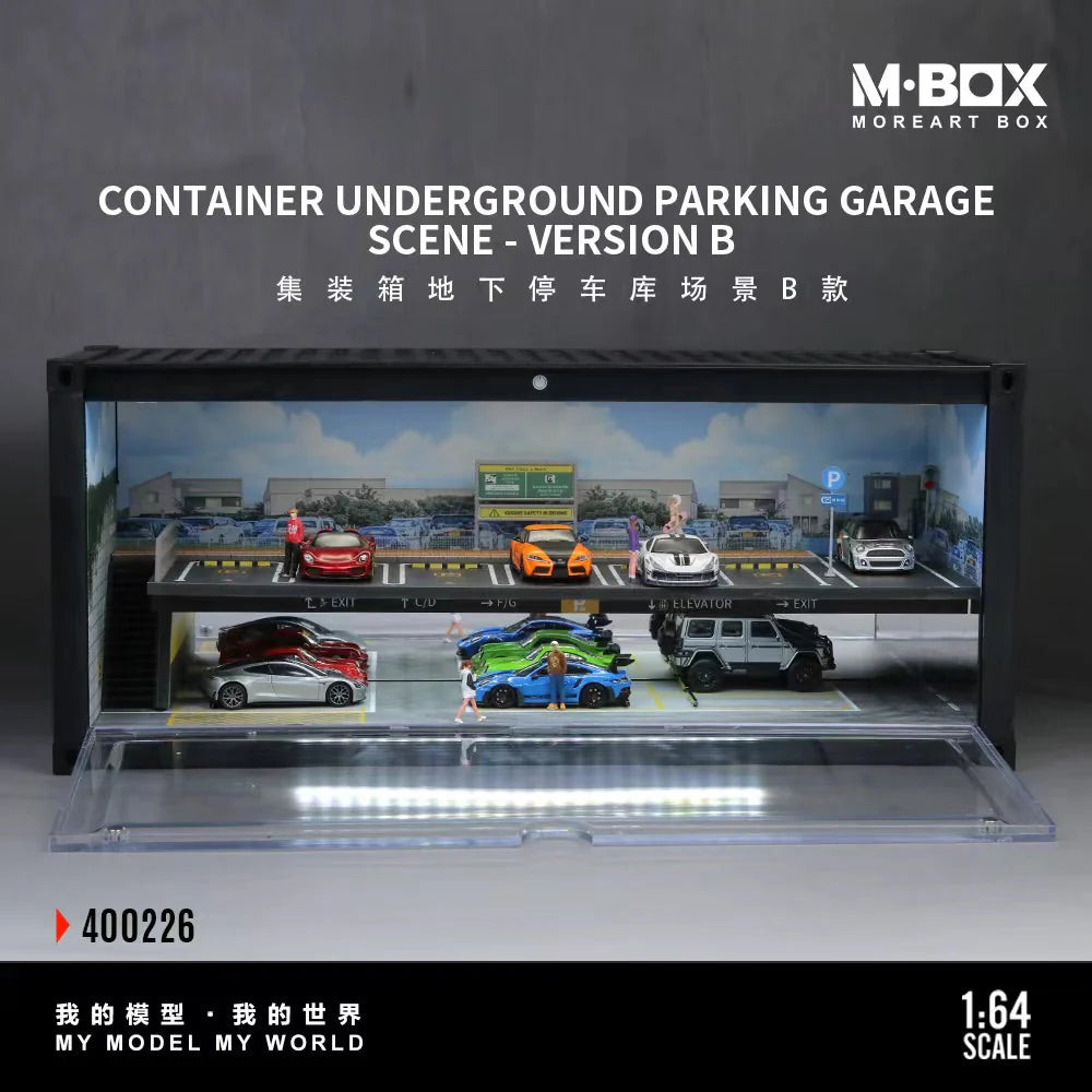 MBOX Container Underground Parking Garage Scene Version B 1:64 MB400226