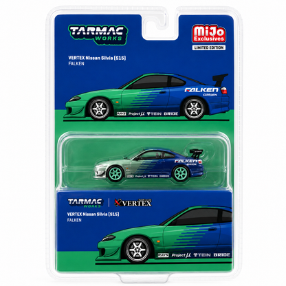 CHASE CAR Nissan Silvia S15 Vertex Falken – Tarmac Works 1:64 (T64G-023-FA-CHASE)