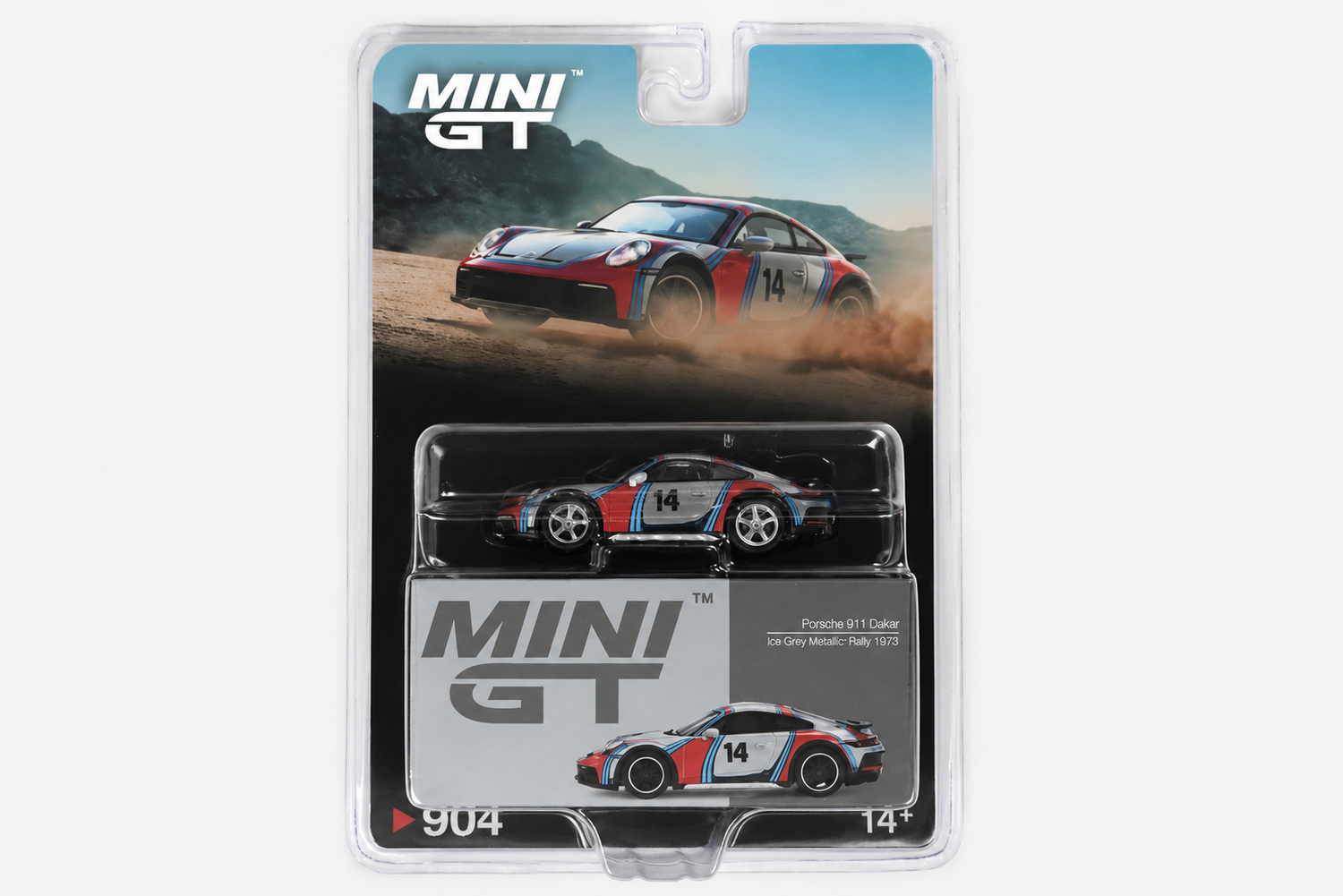 CHASE CAR Mini GT Porsche 911 Dakar « Rally 1978 » – Ice Grey Metallic (MGT00964-BLC-CHASE)