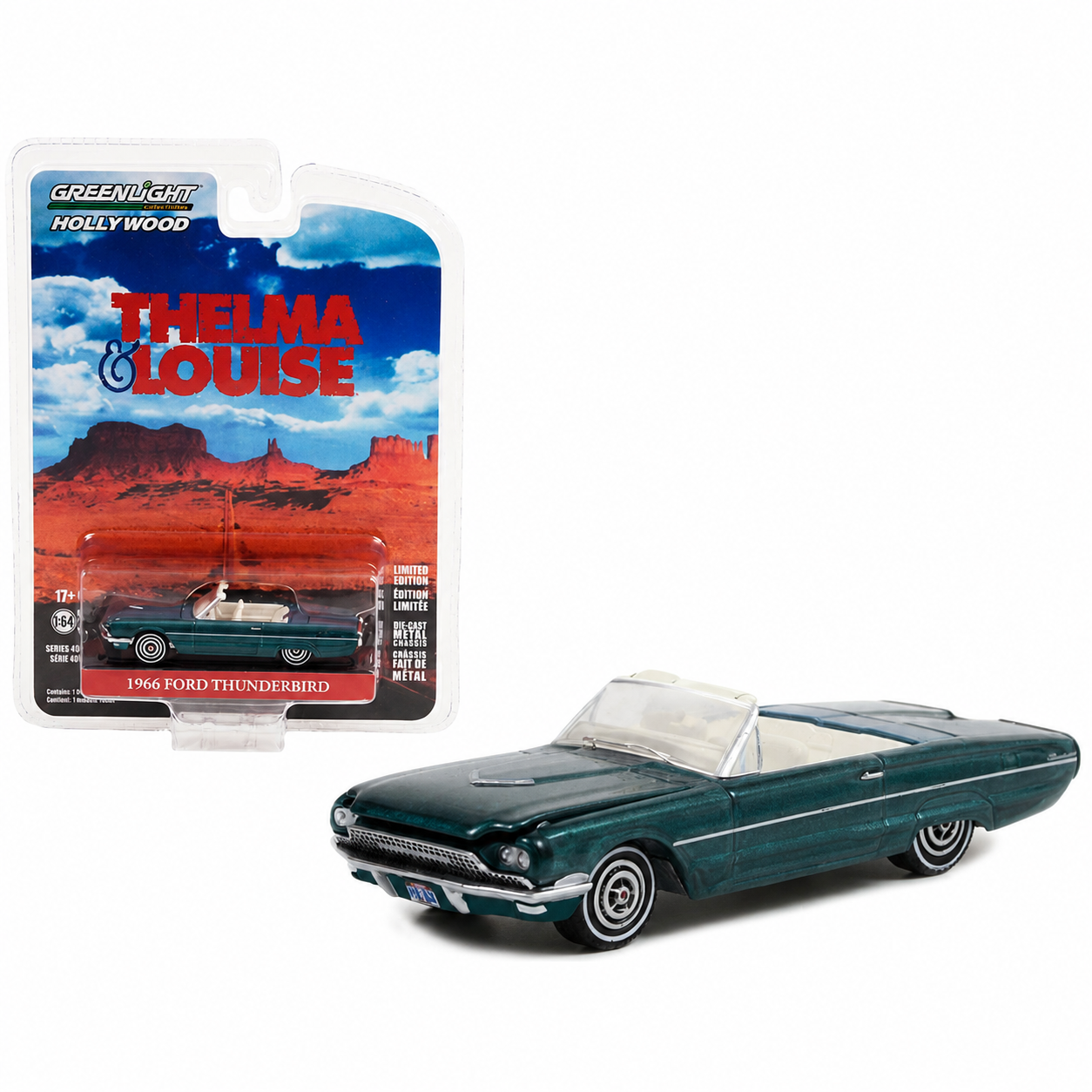 1966 Ford Thunderbird Convertible – Thelma &amp; Louise 1991 – GreenLight 1:64 – GL44940-E