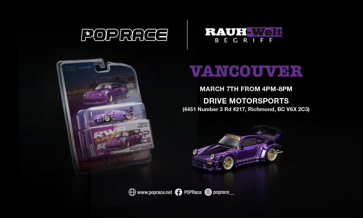 POPRACE 1/64-RWB 930 Purple Chrome - Vancouver 2026 Edition PRB003