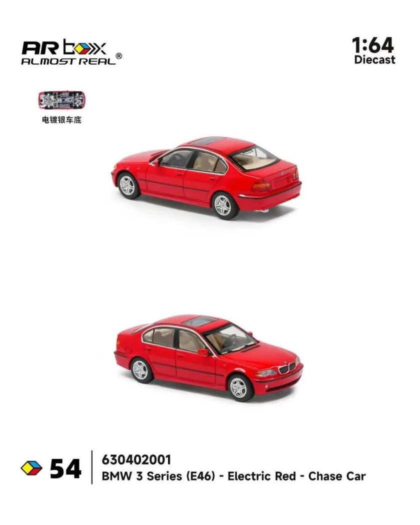 (PRE-ORDER 2027) Almost Real 1:64 BMW Série 3 (E46) – Rouge électrique – 630402001