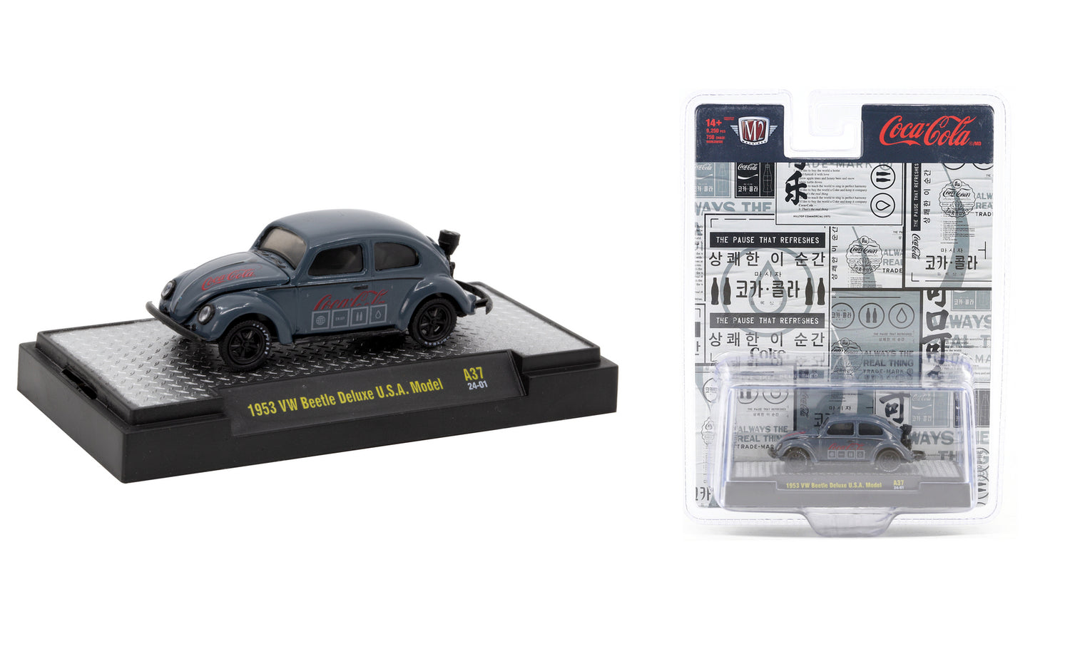1953 VW Beetle Deluxe U.S.A. Model, Coca-Cola, (Échelle-Scale 1:64)