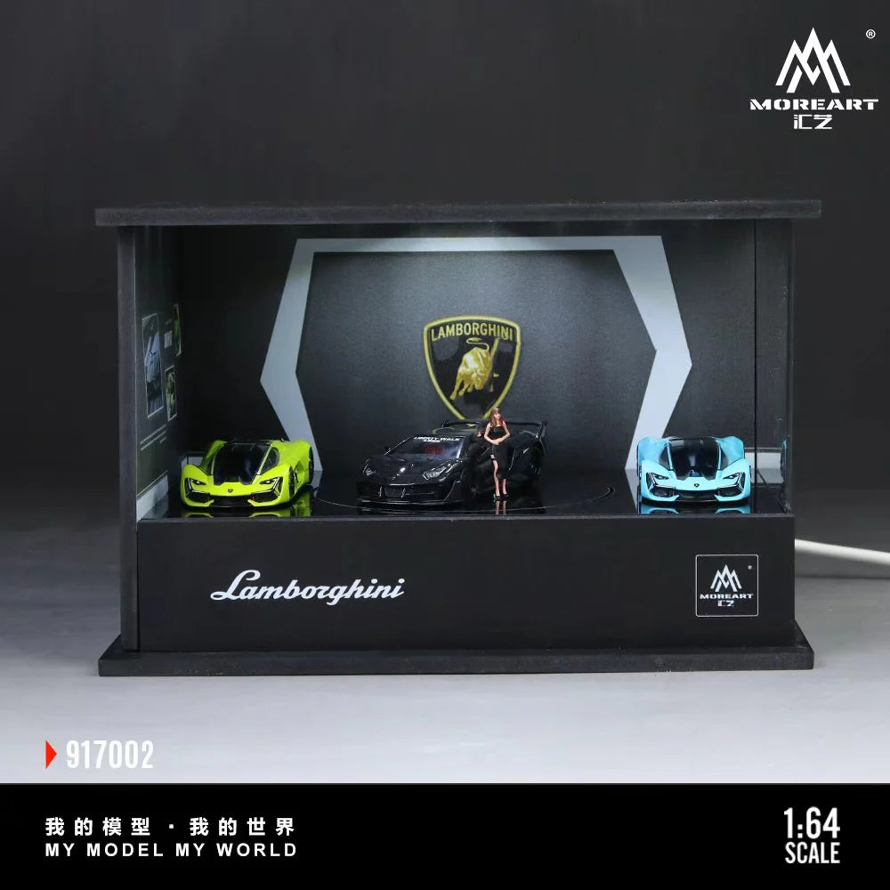 Lamborghini Turntable Showroom – Lighted Scene 1:64 MoreArt MO917002