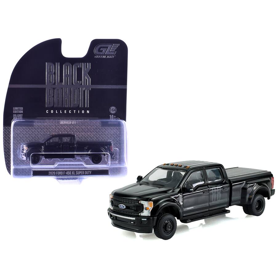 GreenLight 1:64 Ford F-450 XL Super Duty 2020 Noir – Black Bandit Series 31 – GL28190-F