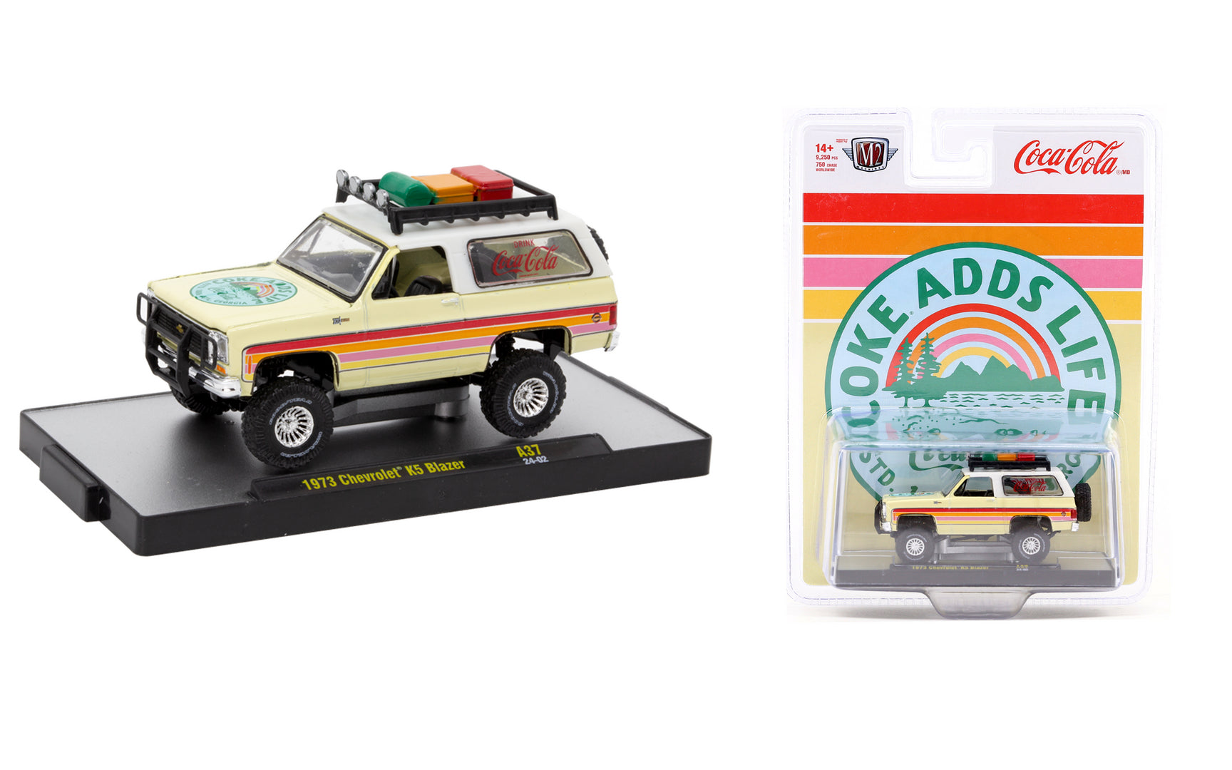 1973 CHEVORLET K5 BLAZER, Coca-Cola, (Échelle-Scale 1:64)