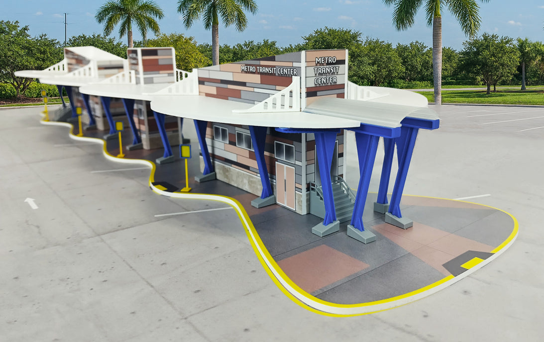 Metro Transit Bus Center 1:87 Bus Station Diorama