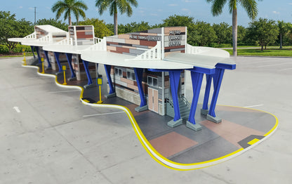 Metro Transit Bus Center 1:87 Bus Station Diorama