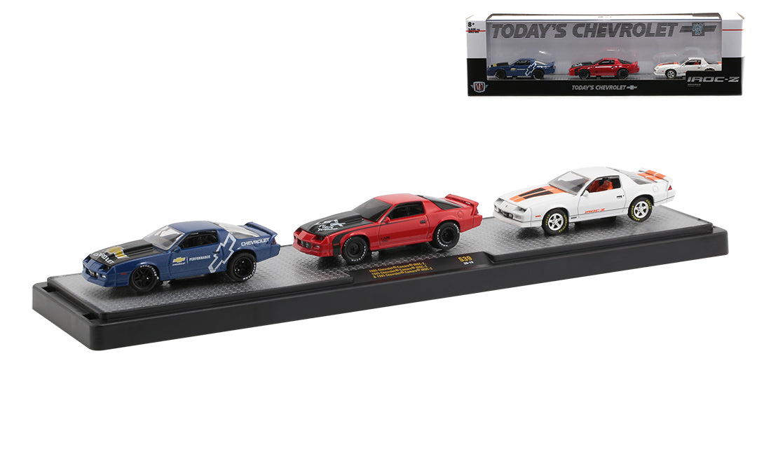 1985 Chevrolet Camaro IROC-Z 3-Car Set - M2 Machines Auto-Haulers Walmart Release S39 (36000-S39B)