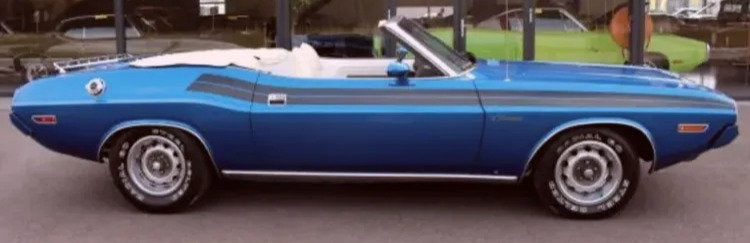 (PRE-ORDER 2024) YCID LE, 1971 Challenger R/T, B5 Blue with Black Interior, Convertible (Limitée à 24 unités-Limited to 24 units)