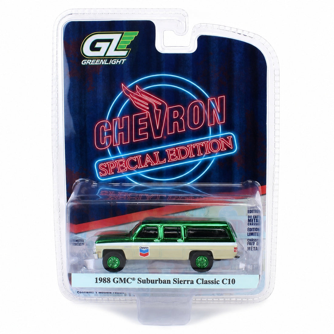 CHASE CARS Chevron 1988 GMC Suburban Sierra Classic Greenlight (CHASE-GL41175-C)