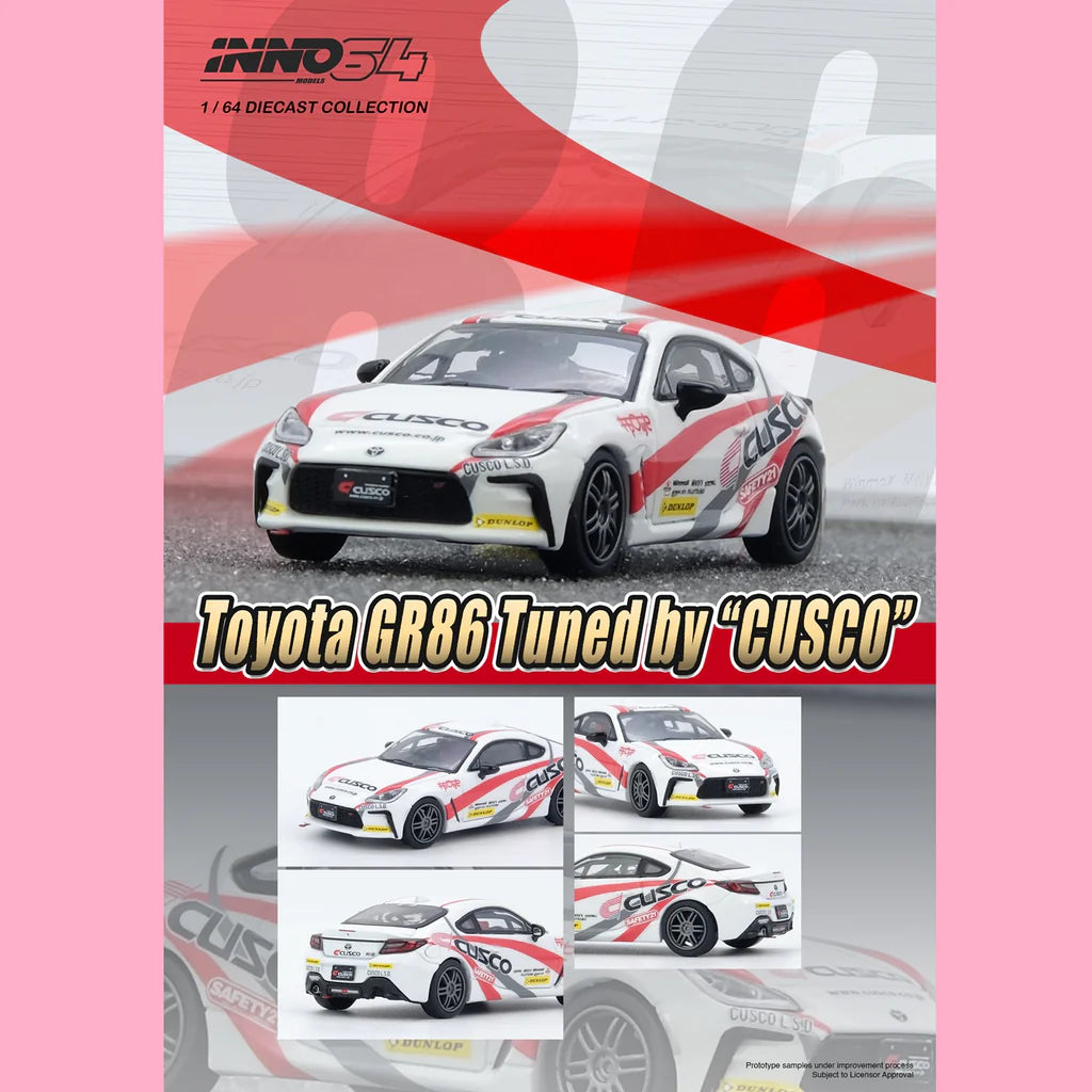 (PRE-ORDER 2025) INNO64 1/64 TOYOTA GR86 Tuned by &quot;CUSCO&quot; IN64-GR86-CUSCO