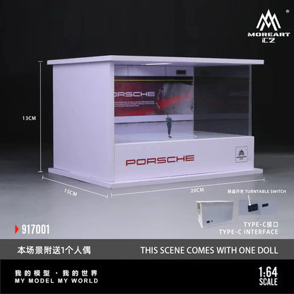 Porsche Turntable Showroom – Scène lumineuse 1:64 MoreArt MO917001
