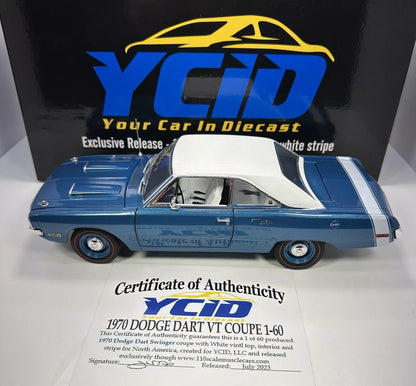 1970 DODGE DART SWINGER Vinyl Top/White Stripe (Limitée à 60 unités seulement-Limited to 60 units only)