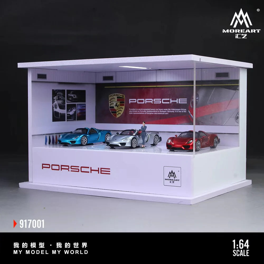Porsche Turntable Showroom – Scène lumineuse 1:64 MoreArt MO917001