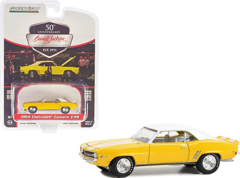 1969 Chevy Camaro Z/28 Daytona Yellow with White Stripes, Top, and Interior