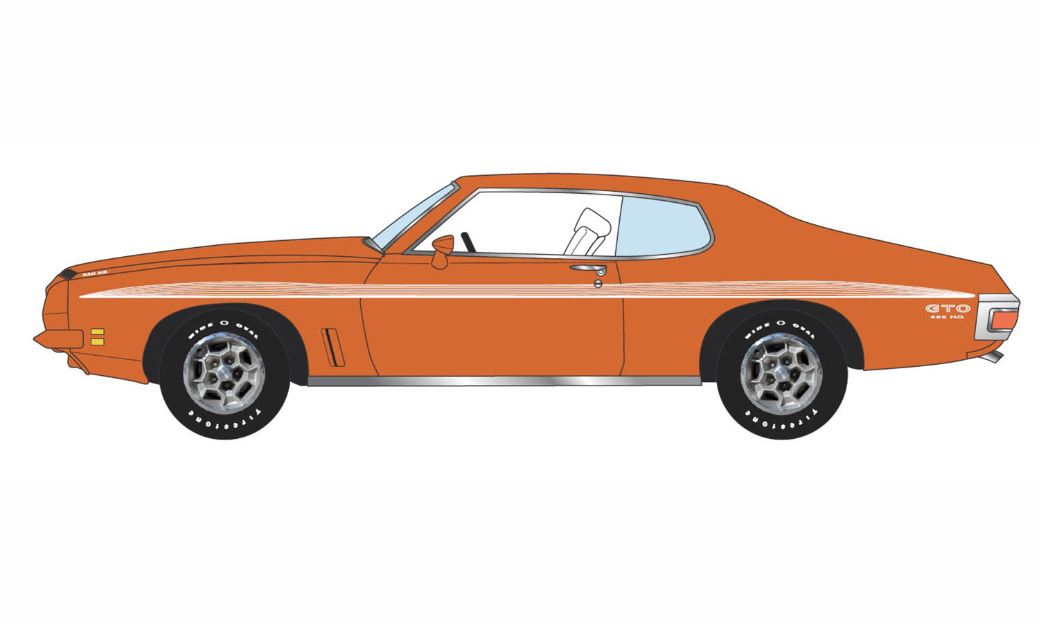 (PRE-ORDER Q2, 2025) 1972 PONTIAC GTO LEMANS-(Sundance Orange)