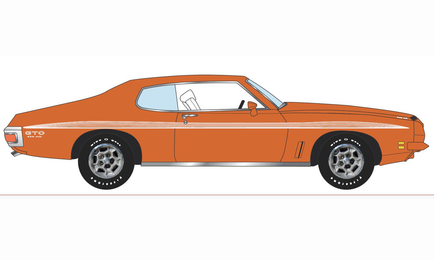 (PRE-ORDER Q2, 2025) 1972 PONTIAC GTO LEMANS-(Sundance Orange)