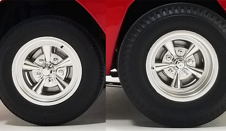 5 SPOKE DRAG WHEEL &amp; TIRE SET 1/18