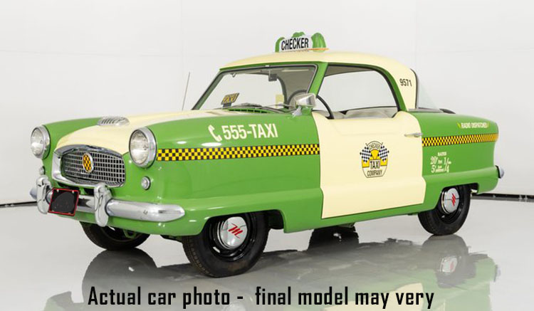 (PRE-ORDER 2027) ACME 1:18 Nash Metropolitan “Checker Taxi” 1959 – A1801000