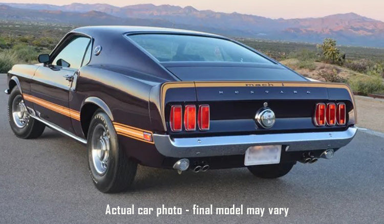 (PRE-ORDER 2027) ACME 1:18 1969 Ford Mustang Mach 1 428 Cobra Jet Midnight Orchid – A1801899